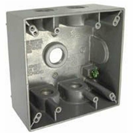 BELL Electrical Box, Outlet Box, 2 Gangs, Aluminum 1895945